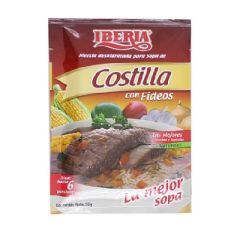 SOPA DE COSTILLAS CON FIDEOS IBERIA DE 55GRS