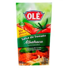 SALSA DE TOMATE CON ALBAHACA OLE 340G