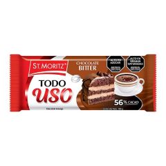 CHOCOLATE ST MORITZ TODO USO BITTER 56% 100G