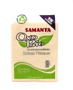 BOLSAS PLASTICAS SAMANTA 15LT X 8U