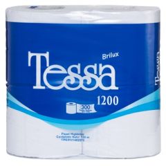 PAPEL HIGIENICO TESSA 4 ROLLOS DE 300 HOJAS DOBLES