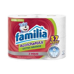 PAPEL HIGIENICO FAMILIA ACOLCHAMAX EXTRA GRANDE 4 ROLLOS