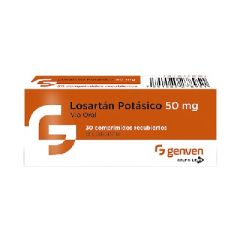 LOSARTAN POTASICO GENVEN 50MG X 30 COMPRIMIDOS