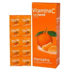 VITAMINA C LA SANTE 500MG X 10 TABLETAS MASTICABLES SABOR A MANDA