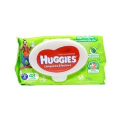 TOALLAS HUMEDAS HUGGIES LIMPIEZA EFECTIVA CON TAPA 48UN