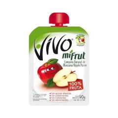 COMPOTA VIVO MANZANA POUCH 90G          