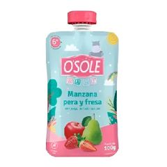 COMPOTA OSOLE MANZ PERA FRESA POUCH 100G